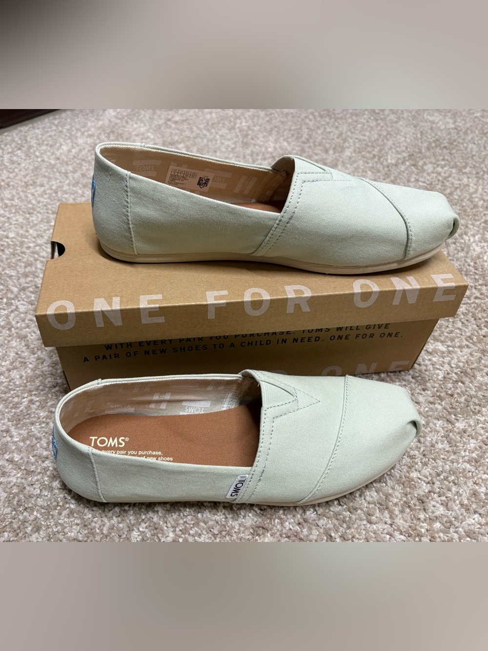 TOMS Women's Classic Slip-On Shoes - Light Sage